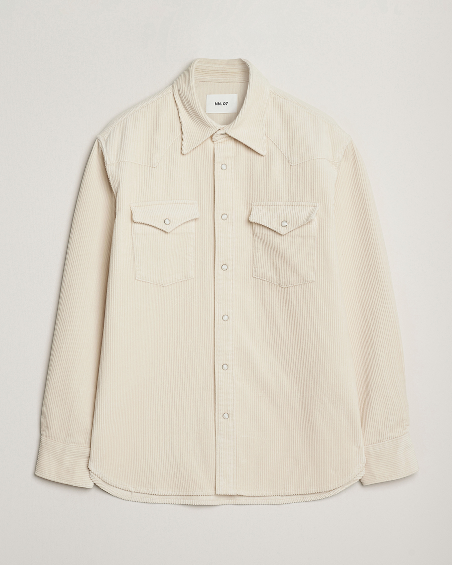 Hombres | Camisas | NN07 | Ricky Corduroy Overshirt Ivory