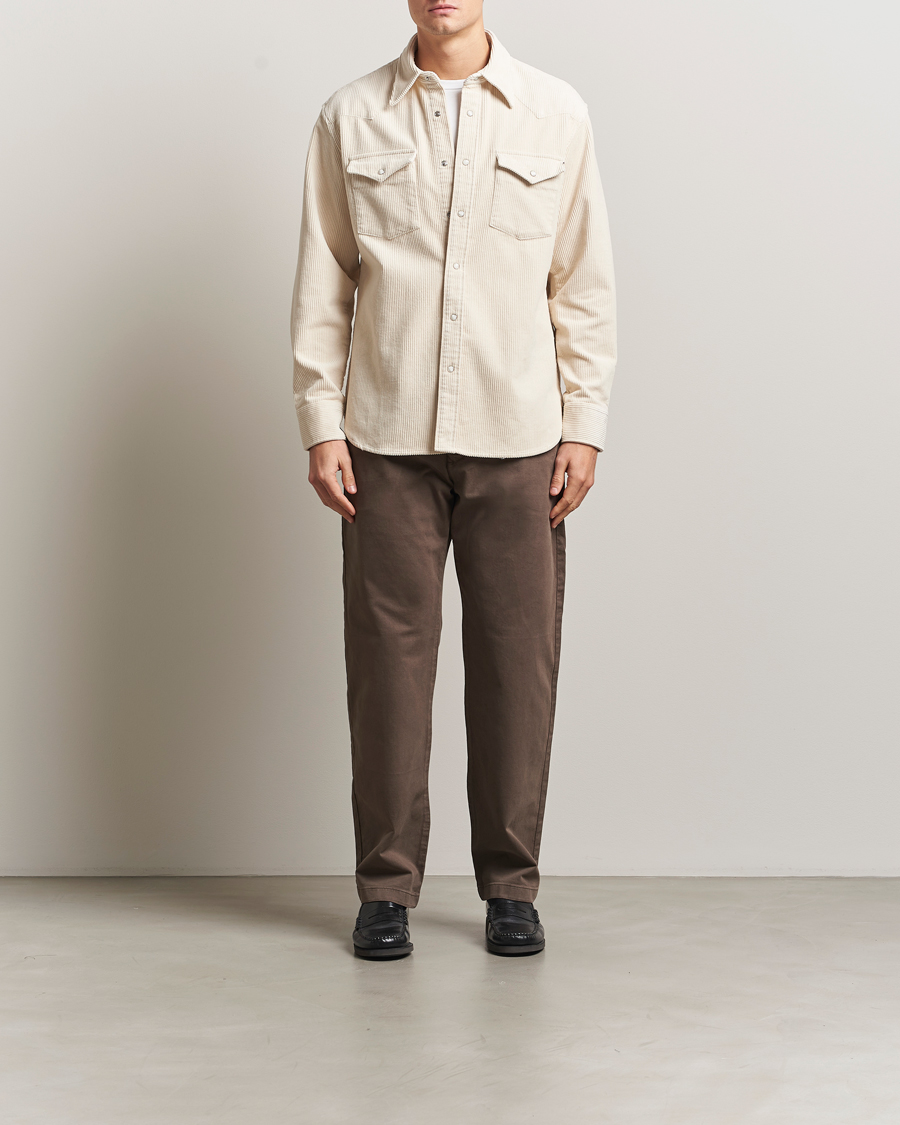 Hombres | Camisas | NN07 | Ricky Corduroy Overshirt Ivory