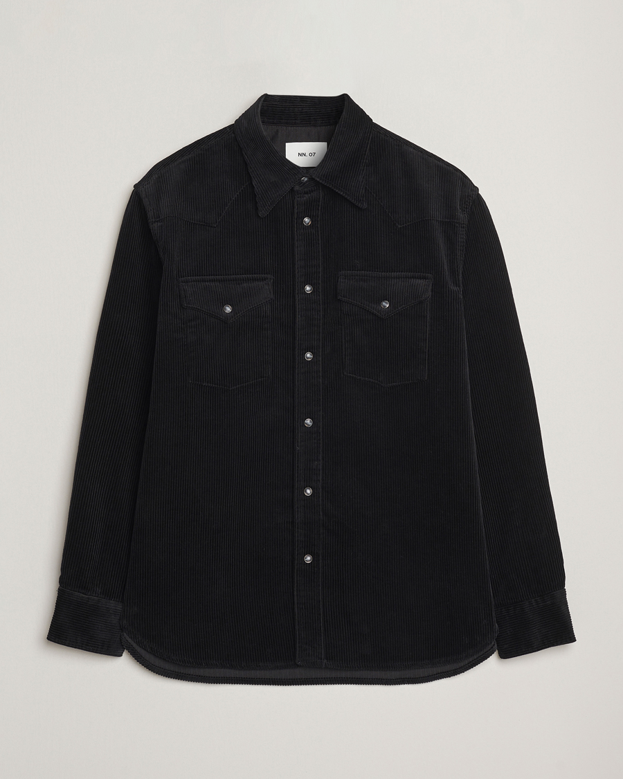 Hombres | Camisas | NN07 | Ricky Corduroy Overshirt Black