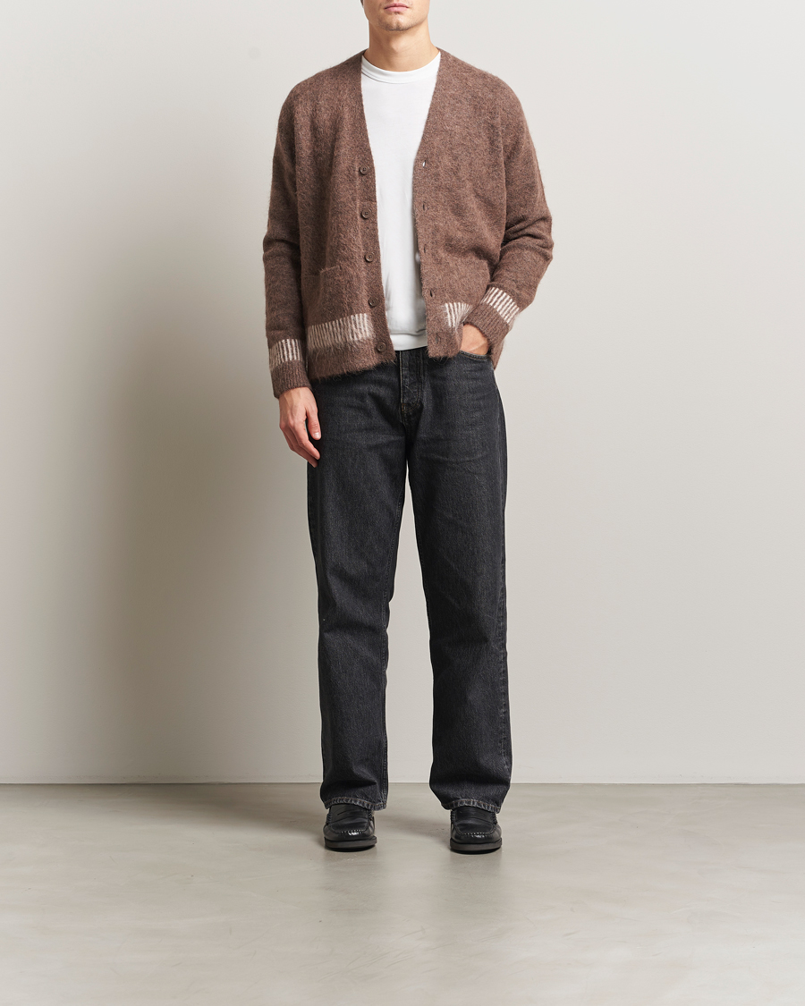 Hombres | Jerséis y prendas de punto | NN07 | Russell Alpaca Knitted Cardigan Mable Husk