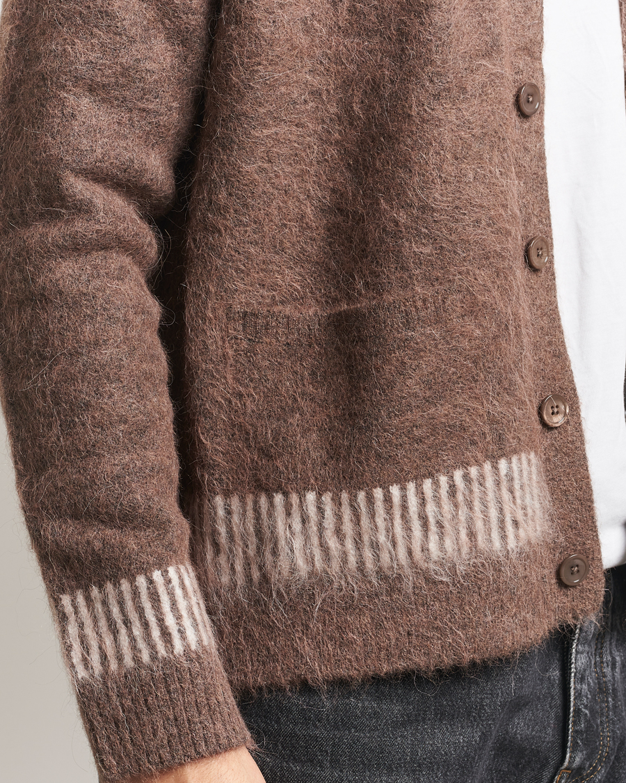 Hombres | Jerséis y prendas de punto | NN07 | Russell Alpaca Knitted Cardigan Mable Husk