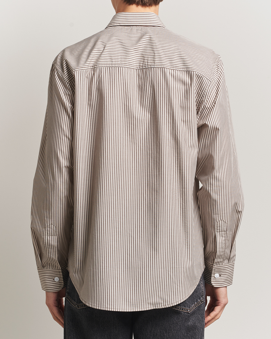 Hombres | Camisas | NN07 | Quinsy Striped Embroidered Shirt Brown