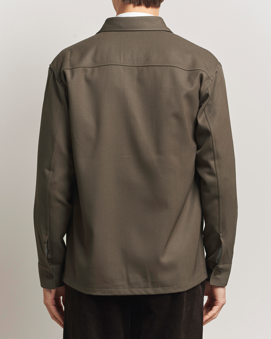 Hombres | Camisas | NN07 | Freddy Wool/Tencel Overshirt Mable Husk