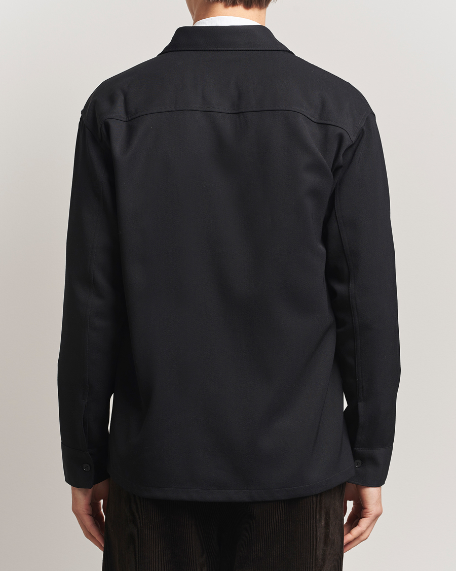 Hombres | Camisas | NN07 | Freddy Wool/Tencel Overshirt Black