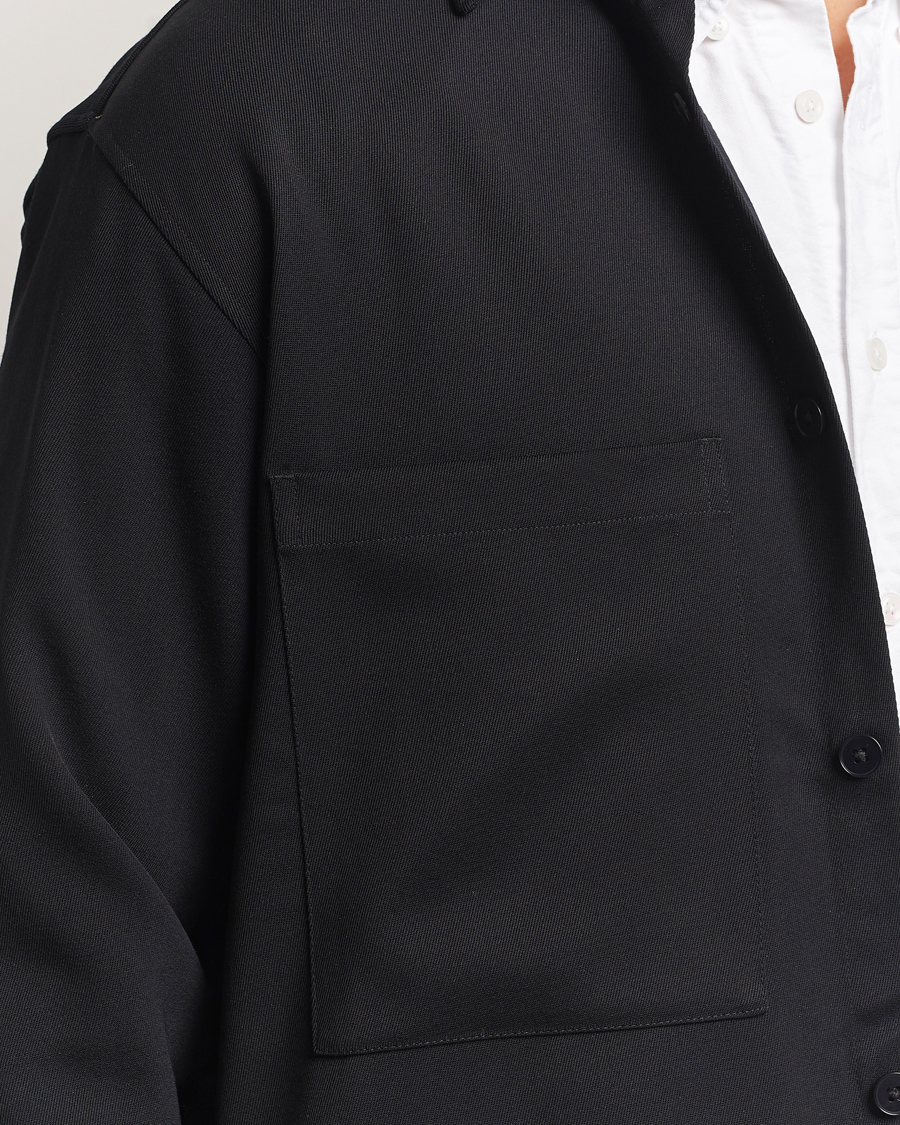 Hombres | Camisas | NN07 | Freddy Wool/Tencel Overshirt Black