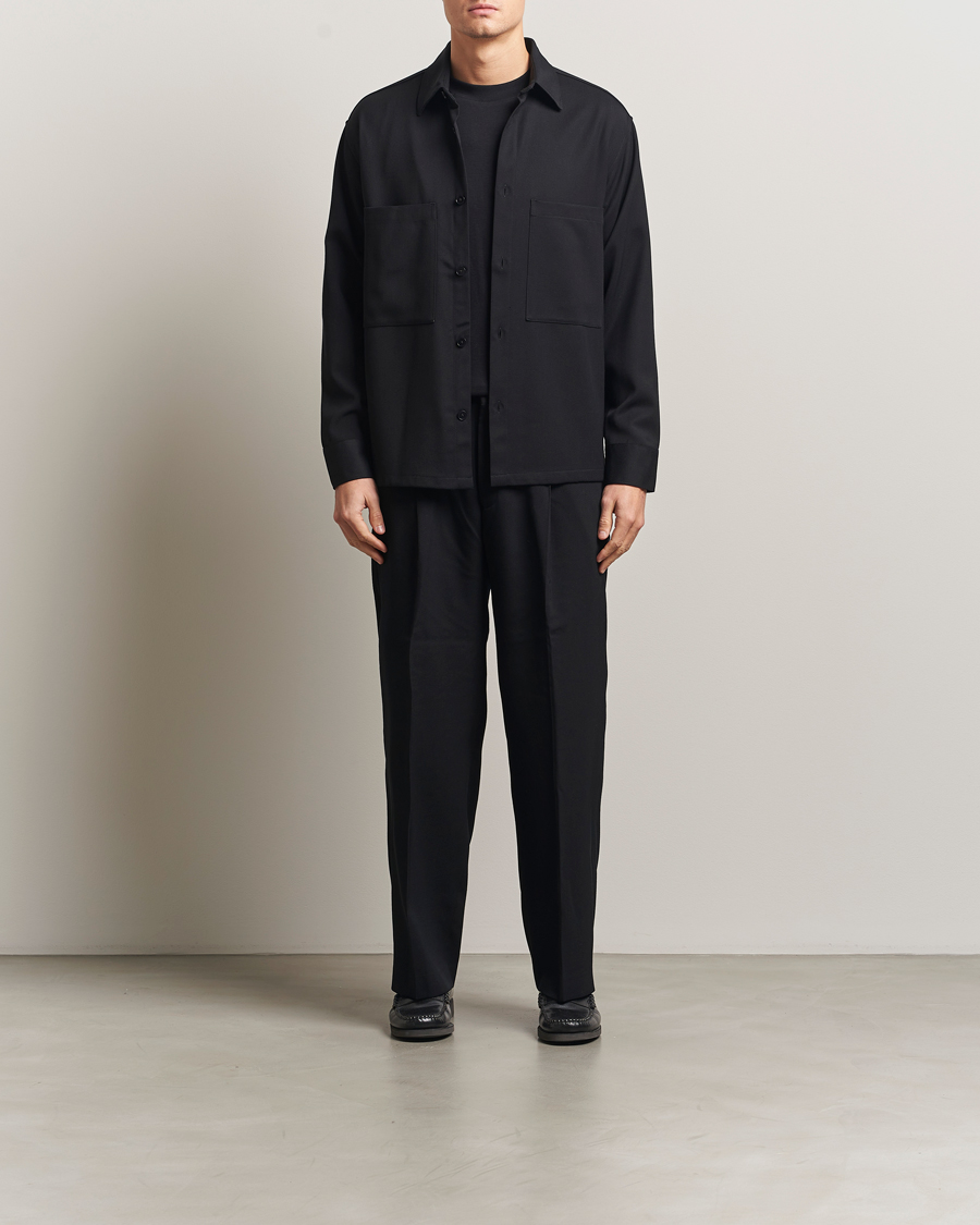Hombres | Pantalones | NN07 | Kay Relaxed Fit Wool/Tencel Trousers Black
