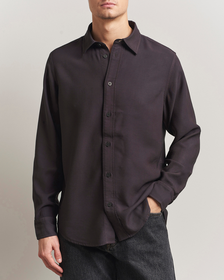 Hombres | Camisas | NN07 | Colby Viscose Shirt Dusky Port