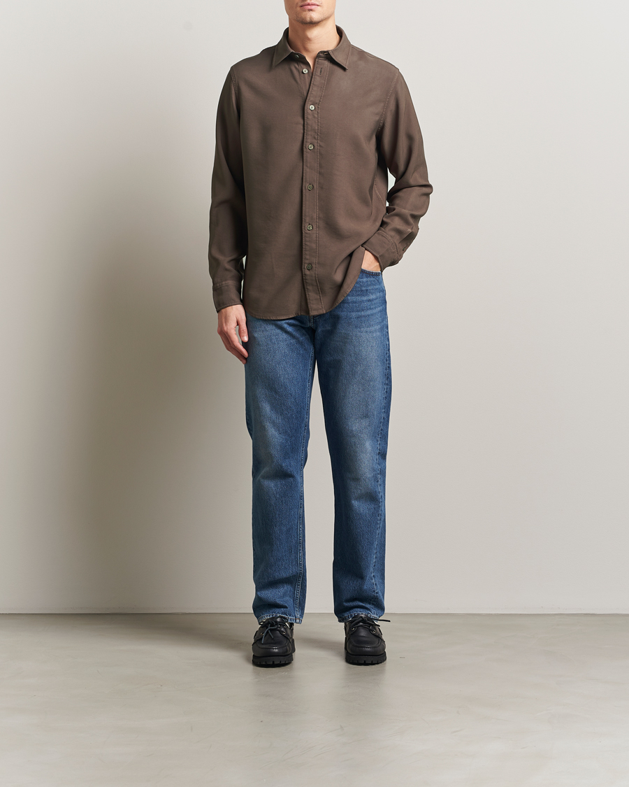 Hombres | Camisas | NN07 | Colby Viscose Shirt Mable Husk