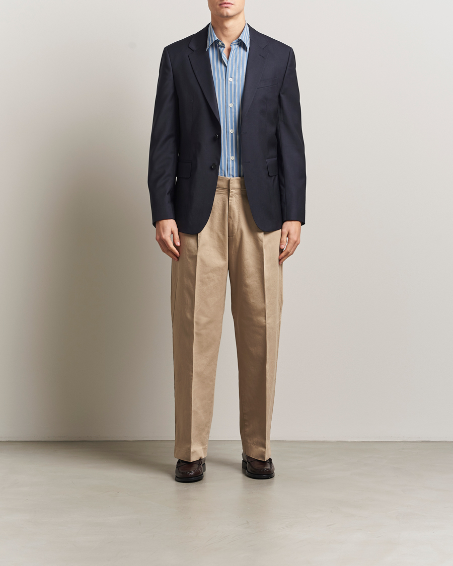 Hombres | Pantalones | NN07 | Kay Relaxed Fit Pleated Trousers Desert Khaki