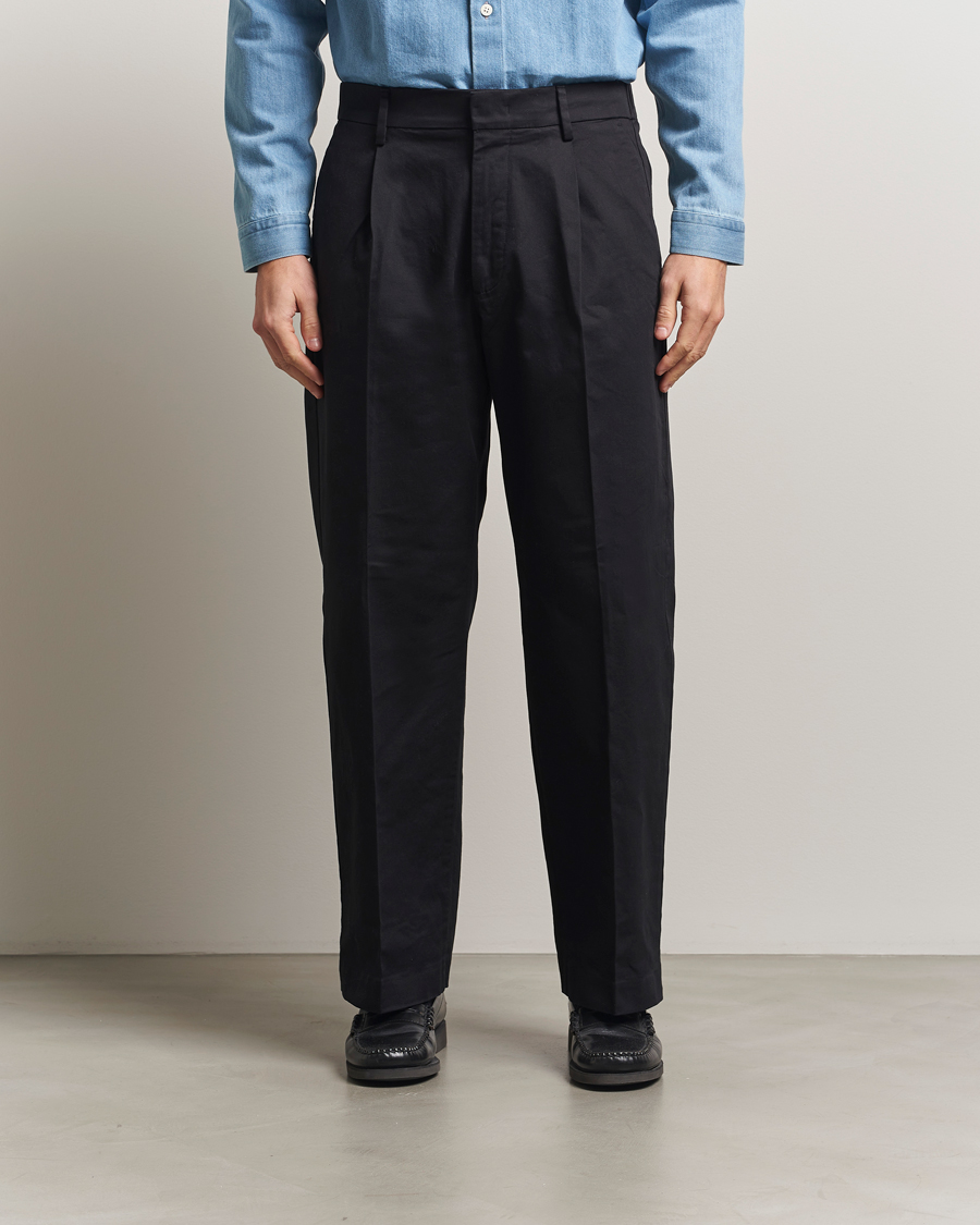 Hombres | Pantalones | NN07 | Kay Relaxed Fit Pleated Trousers Black