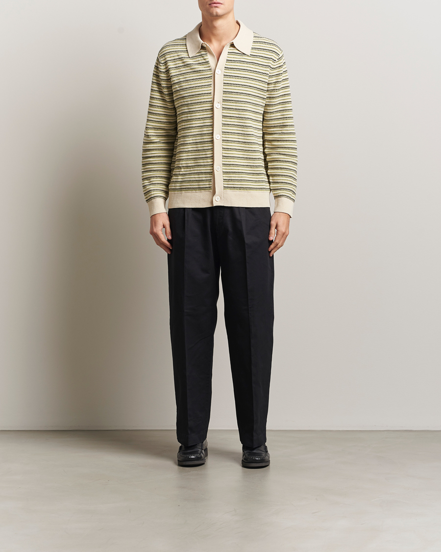 Hombres | Jerséis y prendas de punto | NN07 | Jackie Structured Knitted Cardigan Ivory Multi