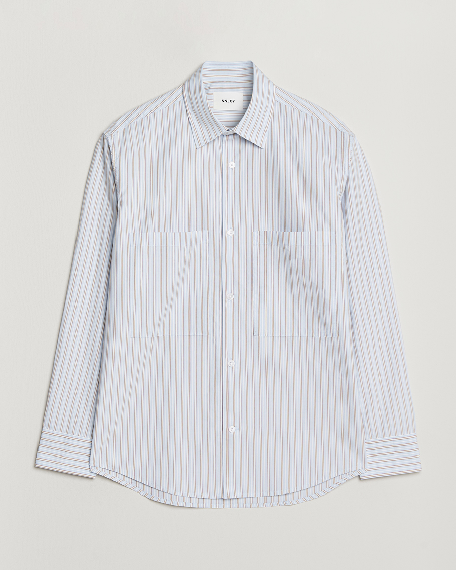 Hombres | Camisas | NN07 | Freddy Striped Poplin Shirt Multi