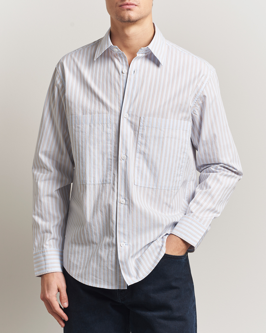 Hombres | Camisas | NN07 | Freddy Striped Poplin Shirt Multi