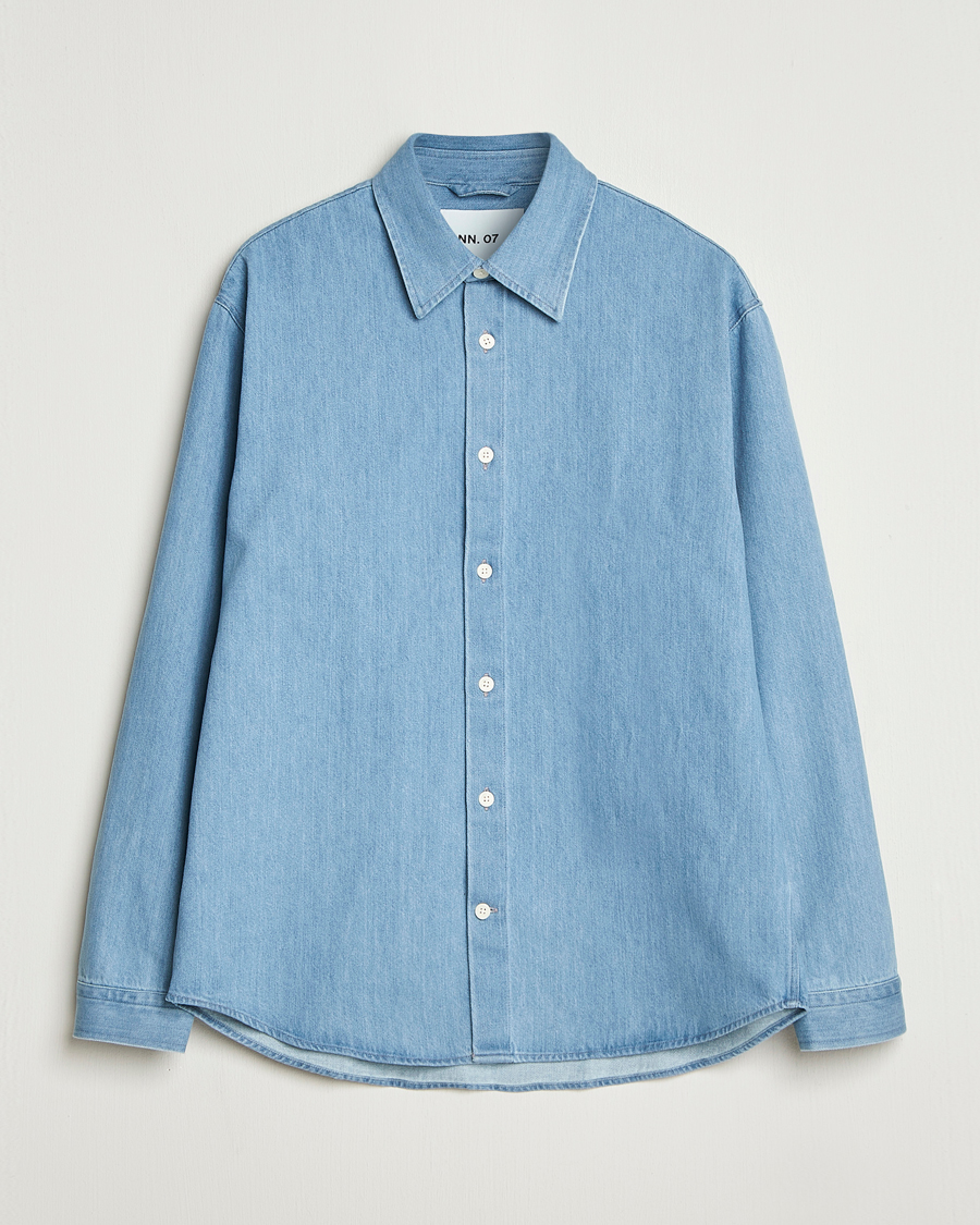 Hombres | Camisas | NN07 | Casper Denim Overshirt Blue