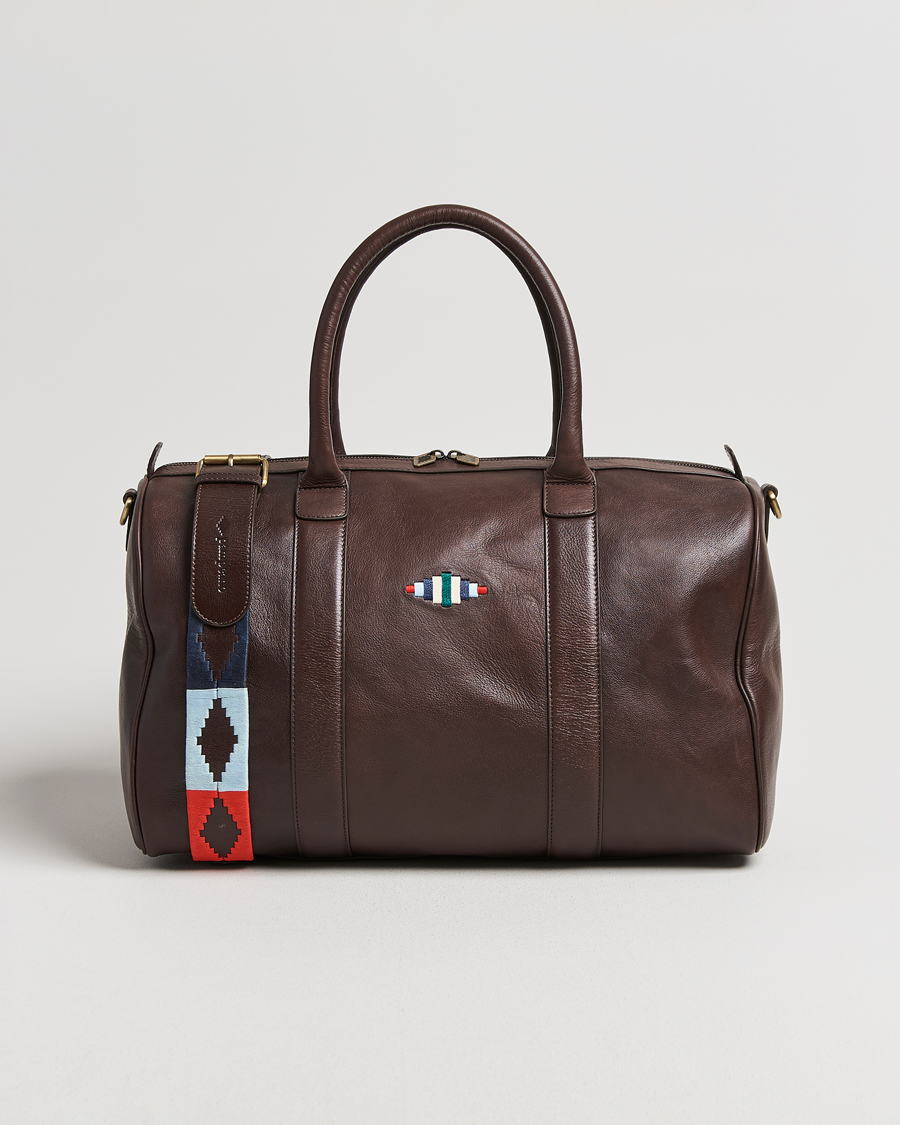 Hombres | Bolsos | Pampeano | Varon Small Leather Weekend Bag Brown