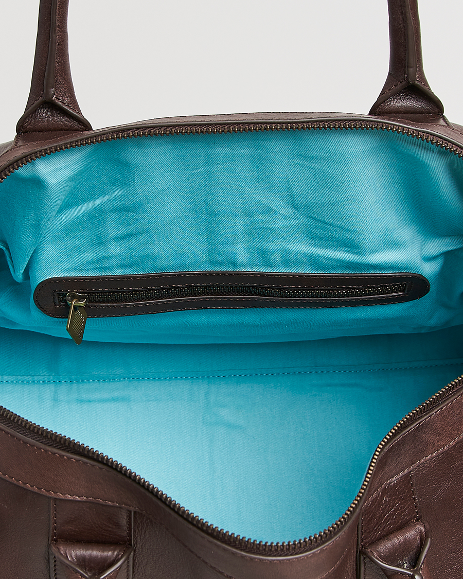 Hombres | Bolsos | Pampeano | Varon Small Leather Weekend Bag Brown