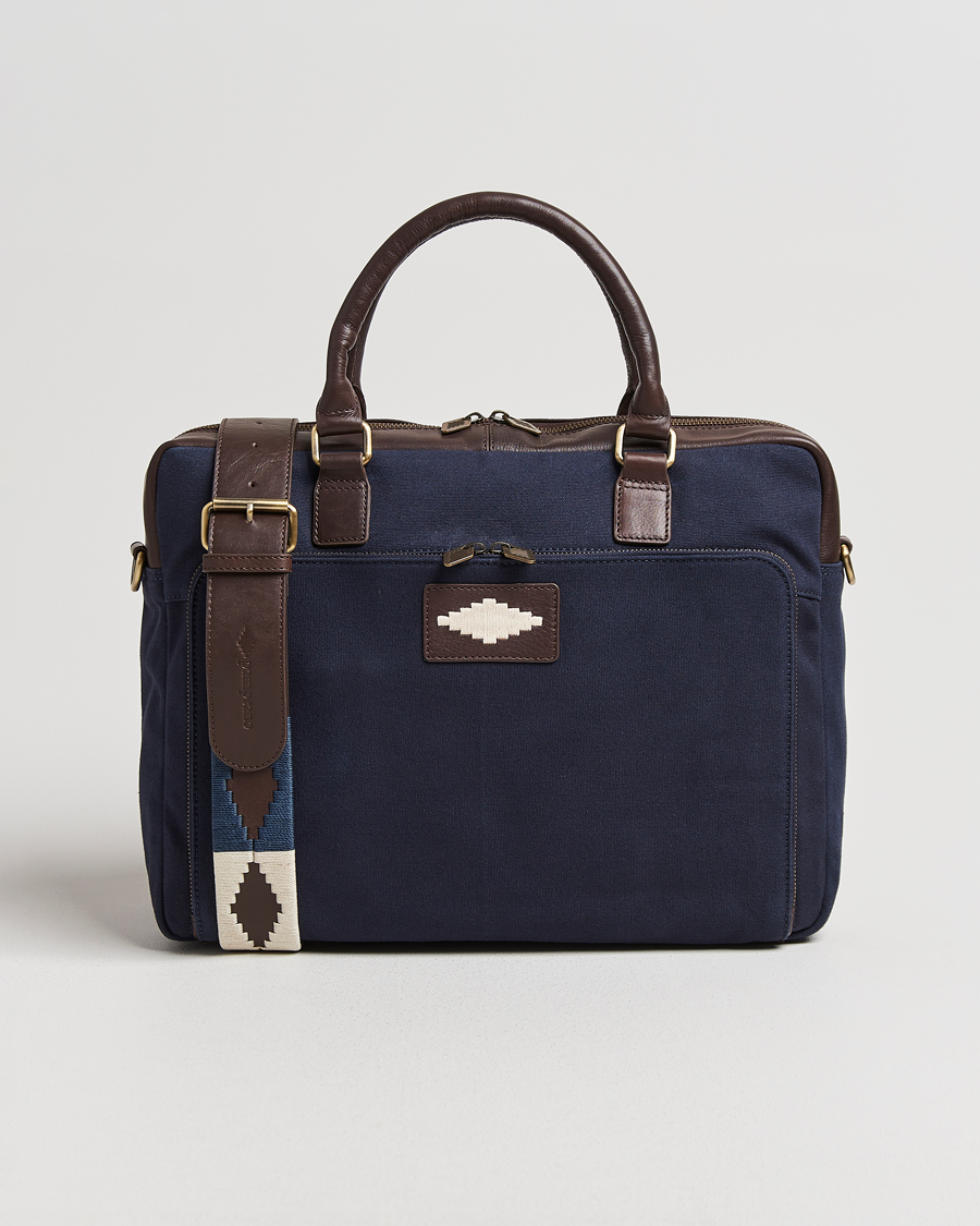 Hombres | Pampeano Mensajero Canvas Briefcase Navy | Pampeano | Mensajero Canvas Briefcase Navy