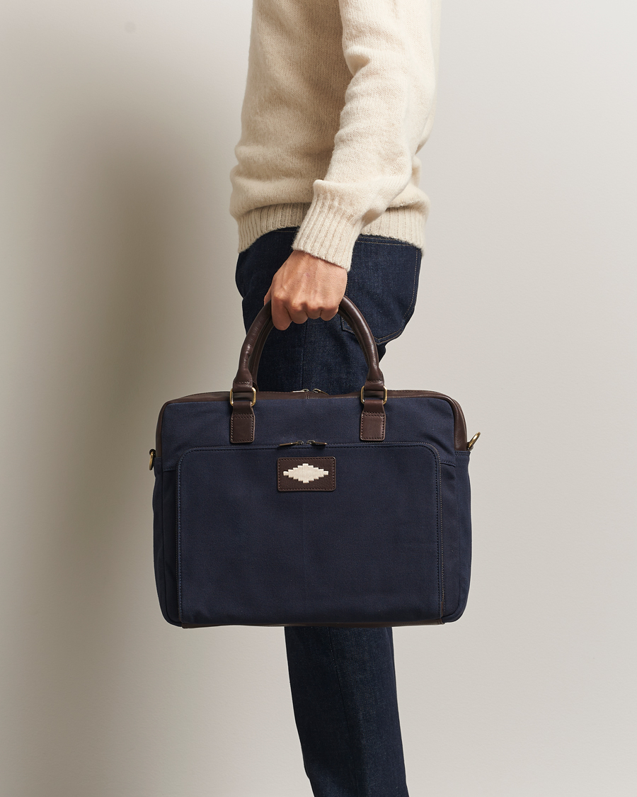 Hombres | Pampeano Mensajero Canvas Briefcase Navy | Pampeano | Mensajero Canvas Briefcase Navy