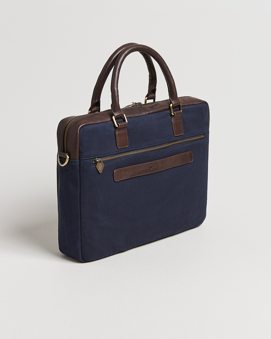 Hombres | Pampeano Mensajero Canvas Briefcase Navy | Pampeano | Mensajero Canvas Briefcase Navy