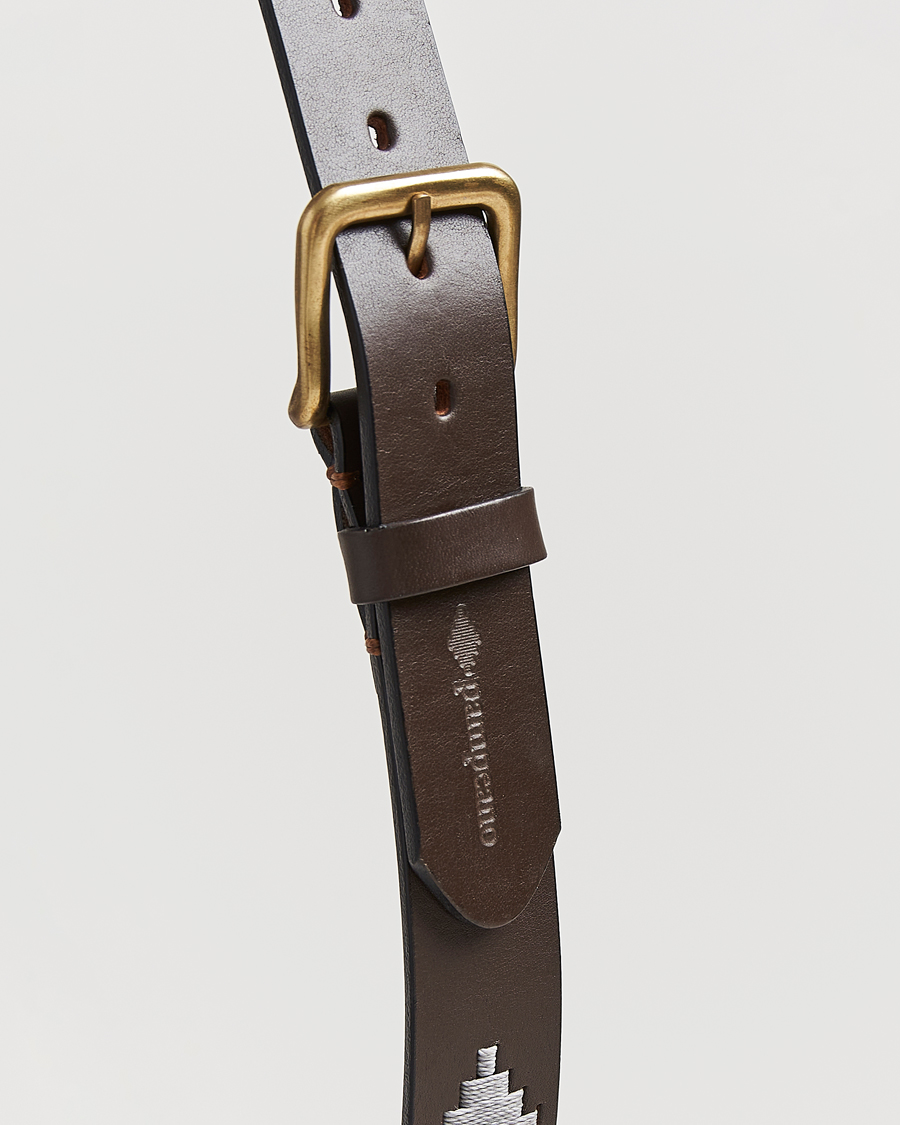 Hombres | Cinturones | Pampeano | Tornado Hand Stitched Classic Leather Belt 3,5cm Brown