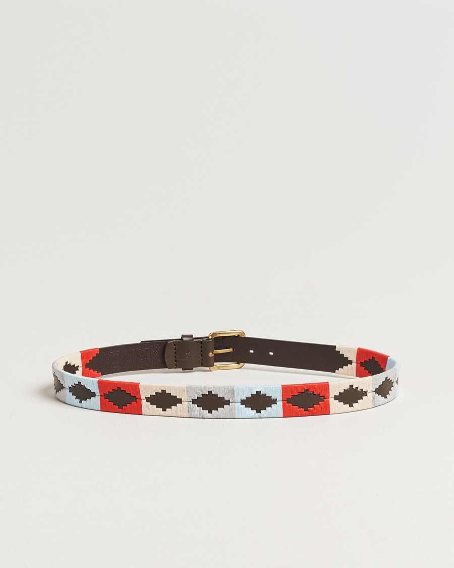Hombres | Cinturones | Pampeano | Brisa Hand Stitched Classic Leather Belt 3,5cm Multi
