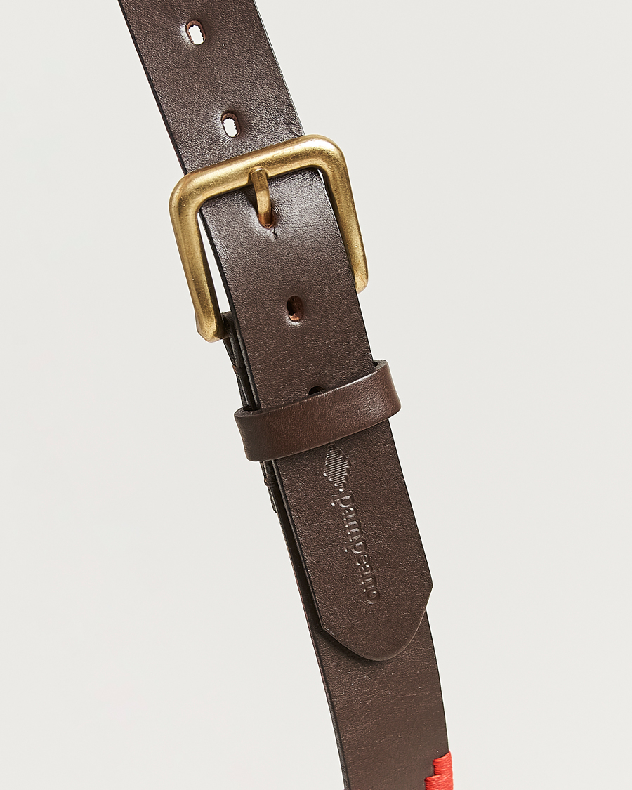 Hombres | Cinturones | Pampeano | Brisa Hand Stitched Classic Leather Belt 3,5cm Multi