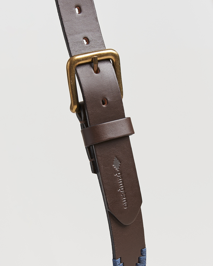 Hombres | Cinturones | Pampeano | Aurora Hand Stitched Classic Leather Belt 3,5cm Orange