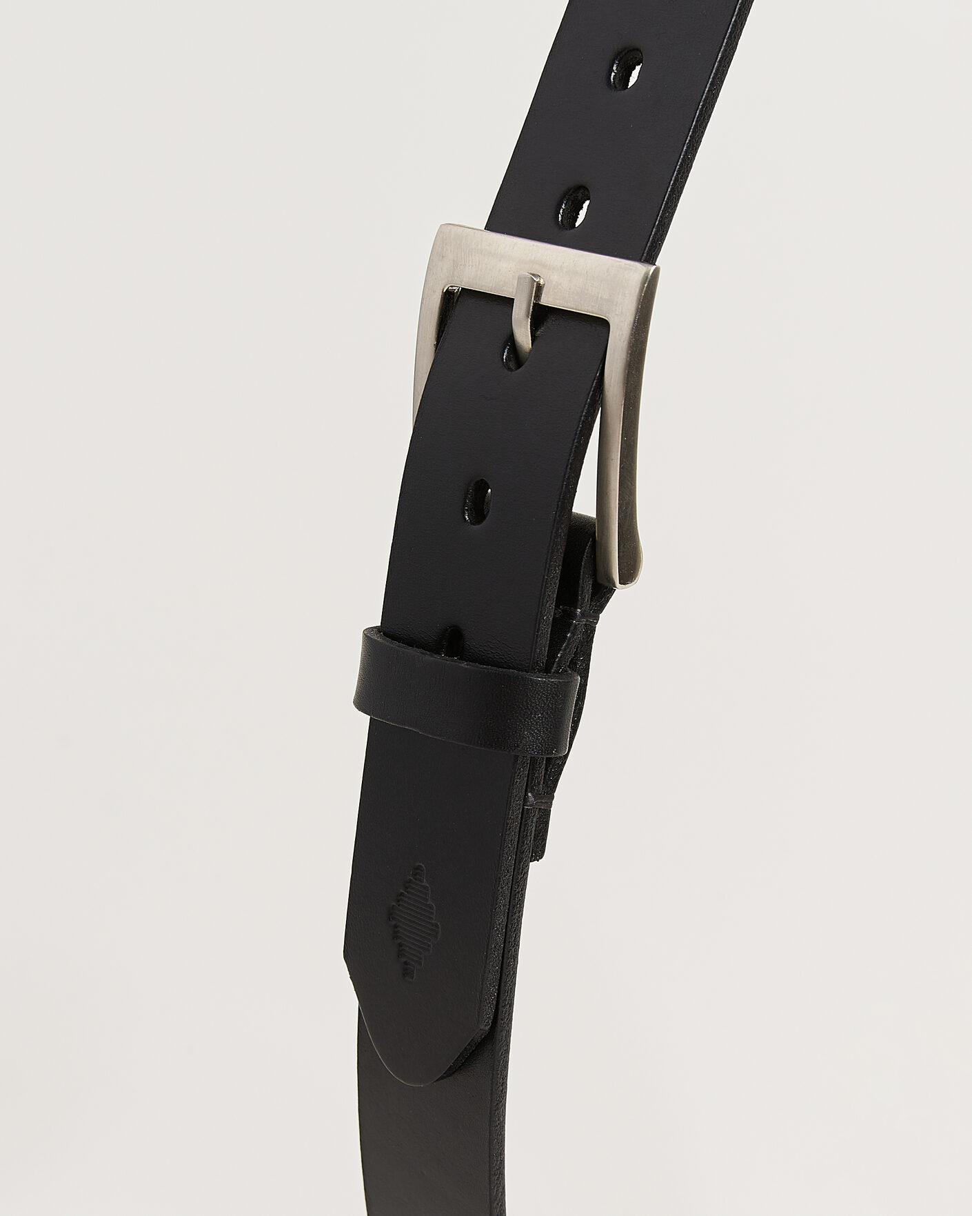 Hombres | Cinturones | Pampeano | Bordado Hand Stitched Classic Leather Belt 3,5cm Black