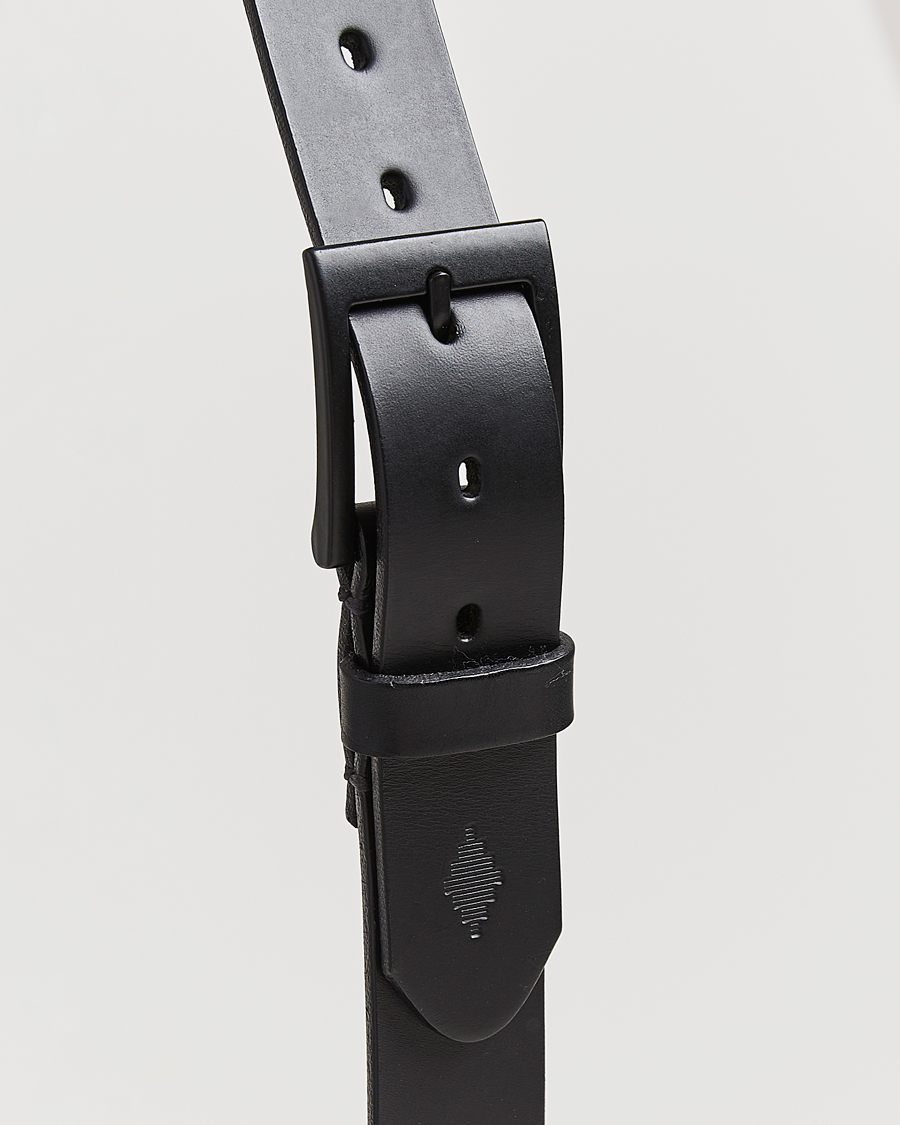 Hombres | Cinturones | Pampeano | Bordado Hand Stitched Classic Leather Belt 3,5cm Black