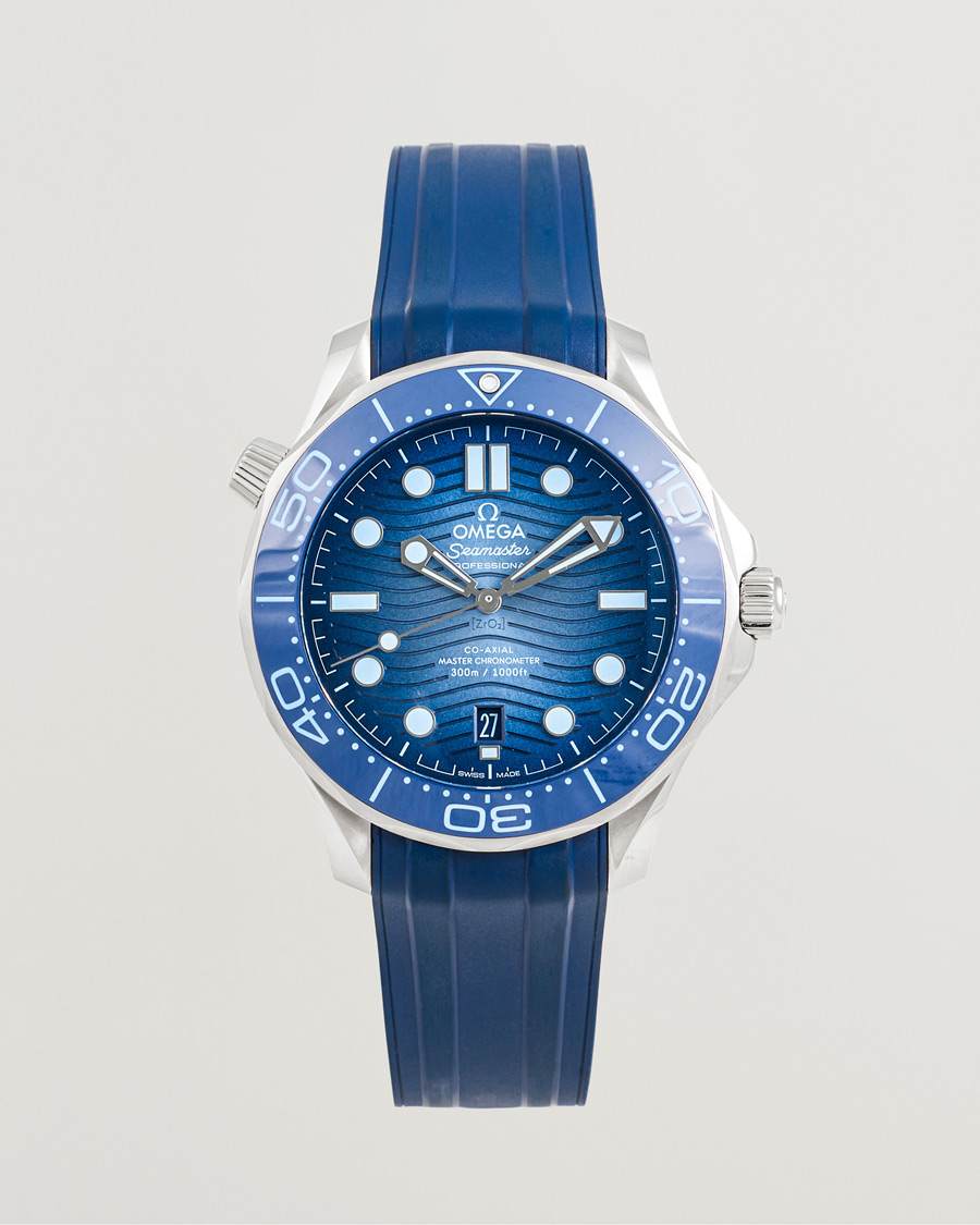Hombres | Pre-Owned & Vintage Watches | Omega Pre-Owned | Summer Blue Seamaster Diver 300m 75th