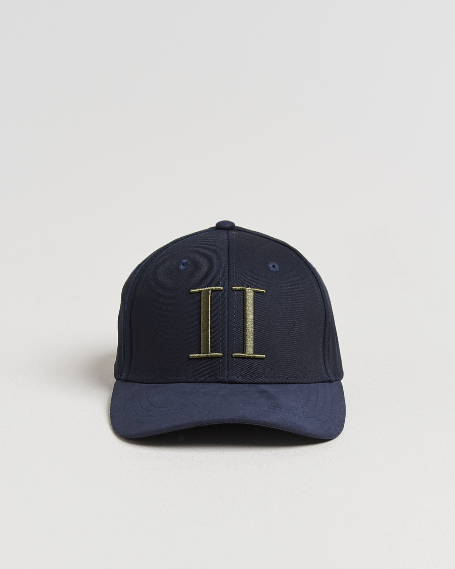 Hombres | Sombreros y gorras | LES DEUX | Baseball Cap Suede II Dark Navy Blue