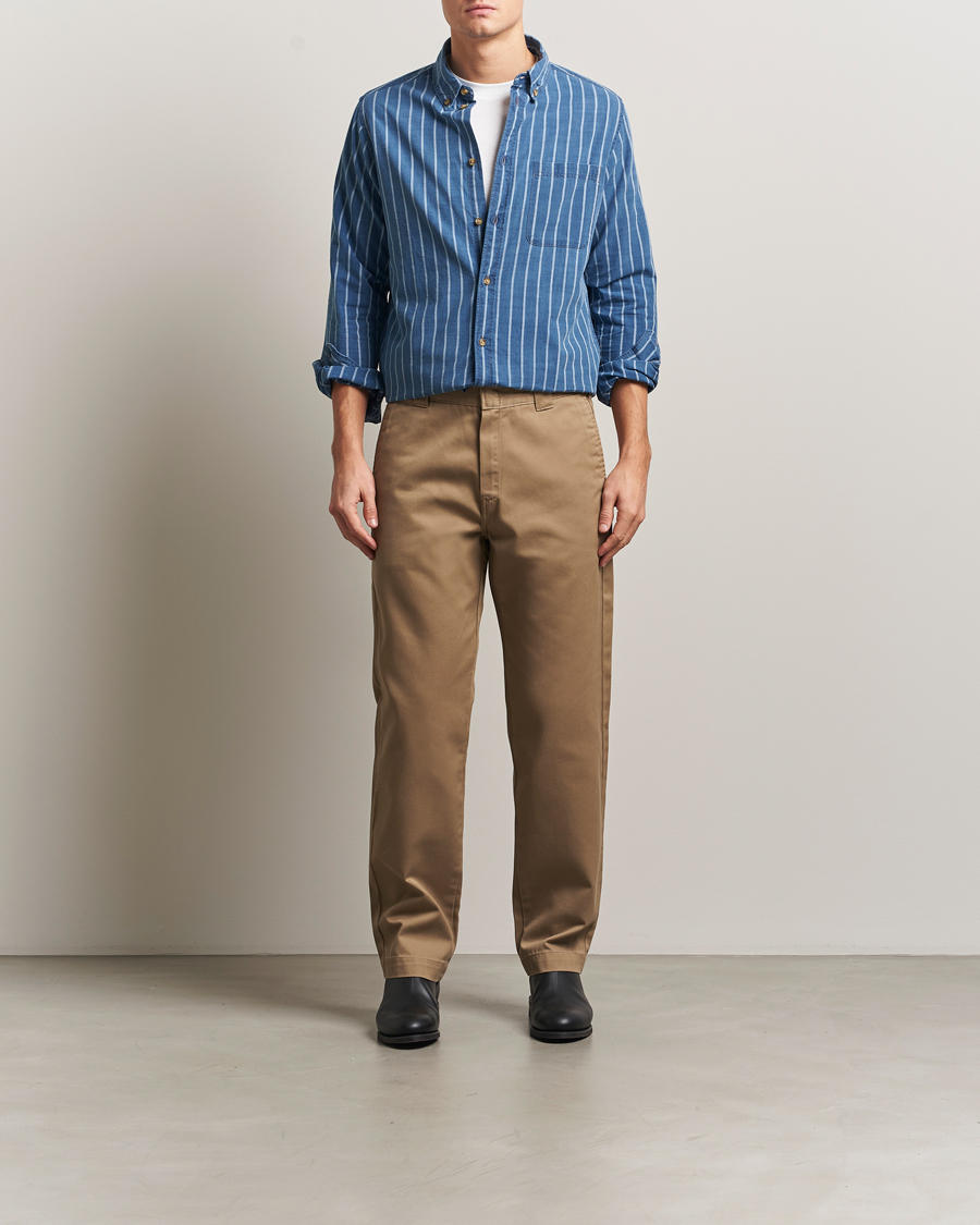 Hombres | Camisas | LES DEUX | Indigo Stripe Shirt Denim Blue