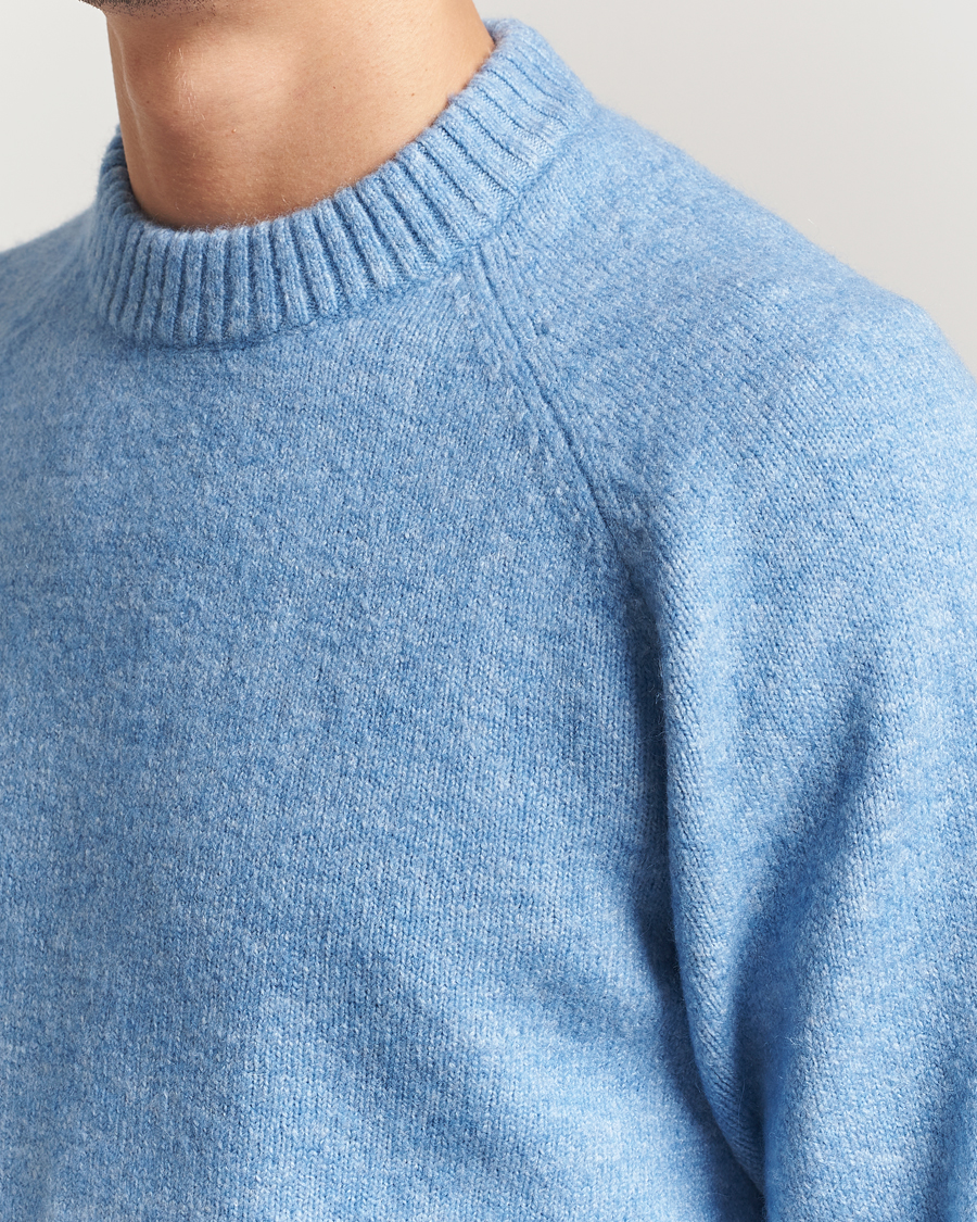Hombres | Jerséis y prendas de punto | LES DEUX | Gilbert Crew Neck Knit Allure Blue