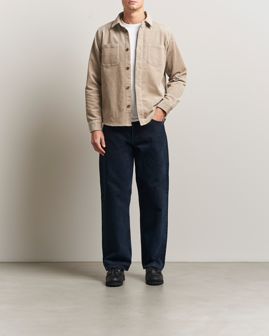 Hombres | Camisas | LES DEUX | Kody Corduroy Overshirt Light Sand