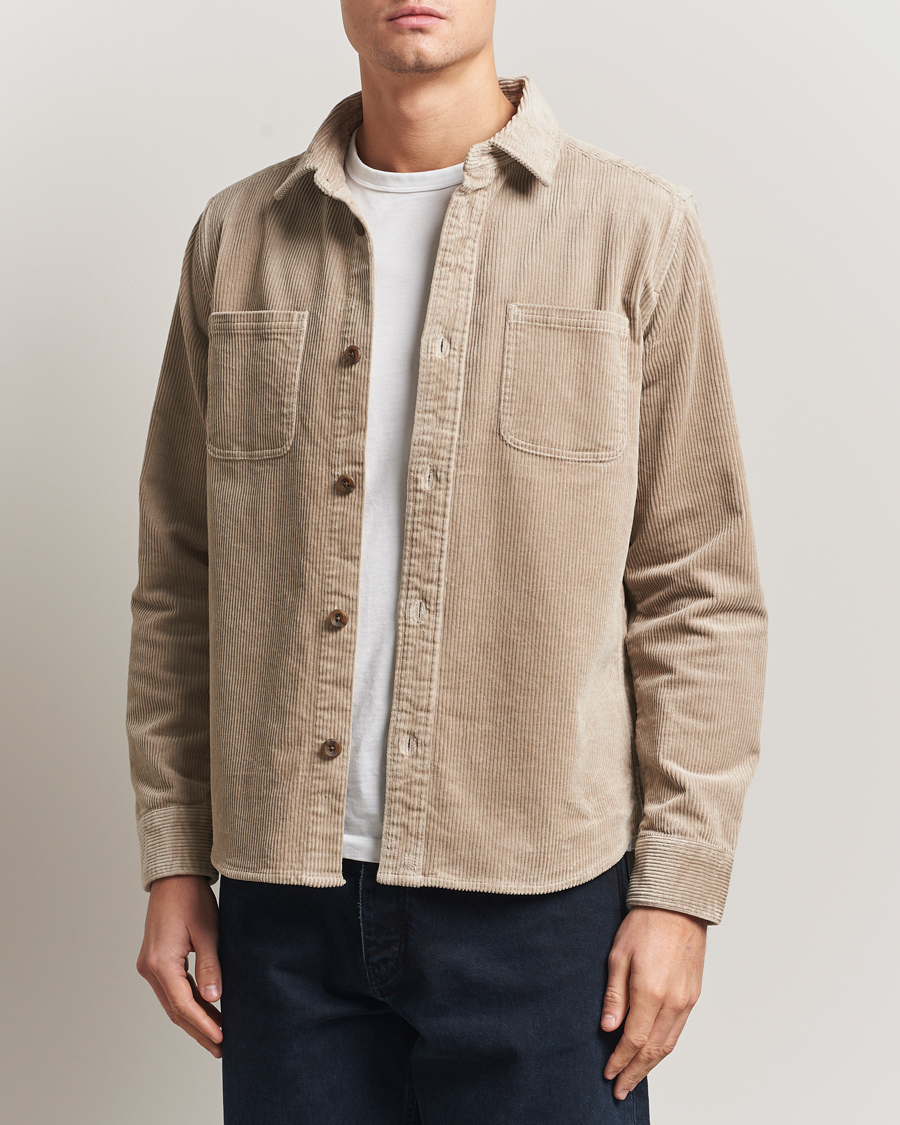Hombres | Camisas | LES DEUX | Kody Corduroy Overshirt Light Sand