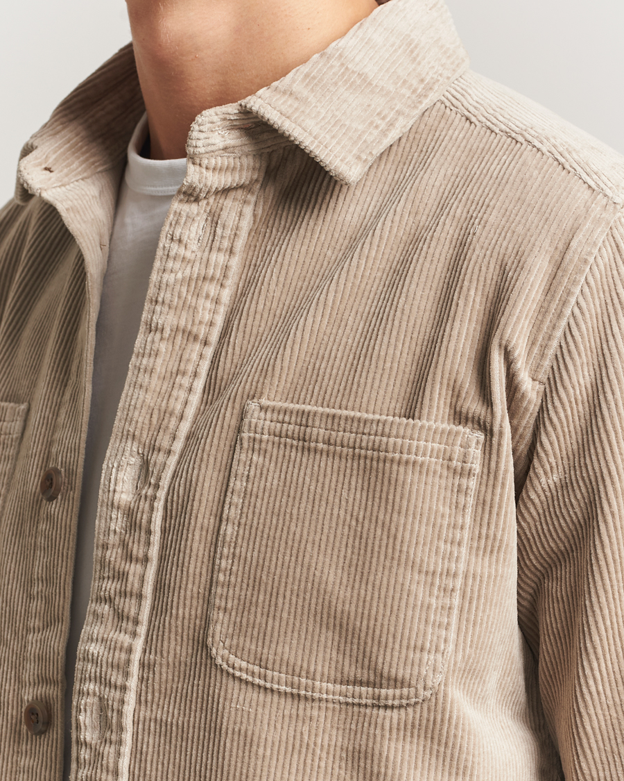 Hombres | Camisas | LES DEUX | Kody Corduroy Overshirt Light Sand