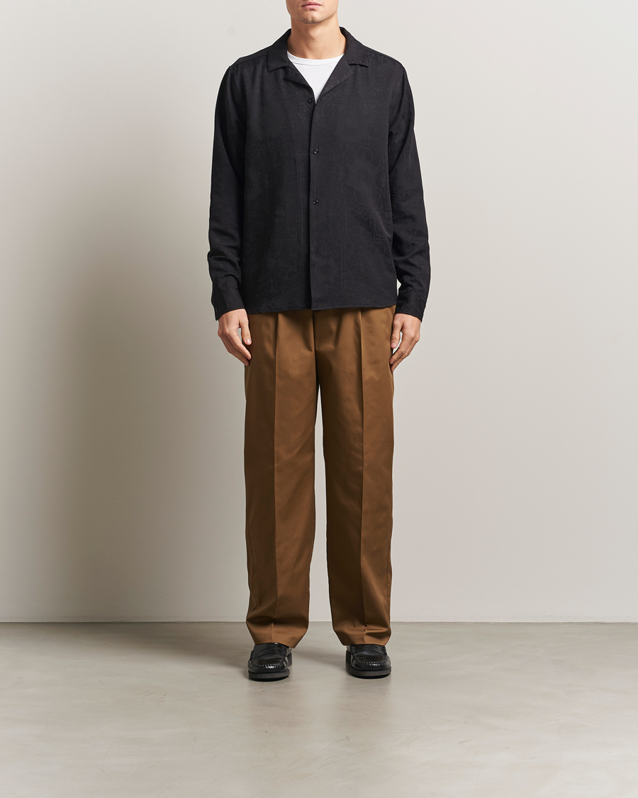 Hombres | Camisas | LES DEUX | Jasper Jaquard Shirt Black