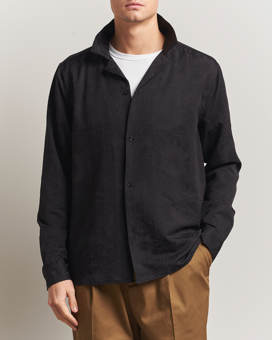 Hombres | Camisas | LES DEUX | Jasper Jaquard Shirt Black