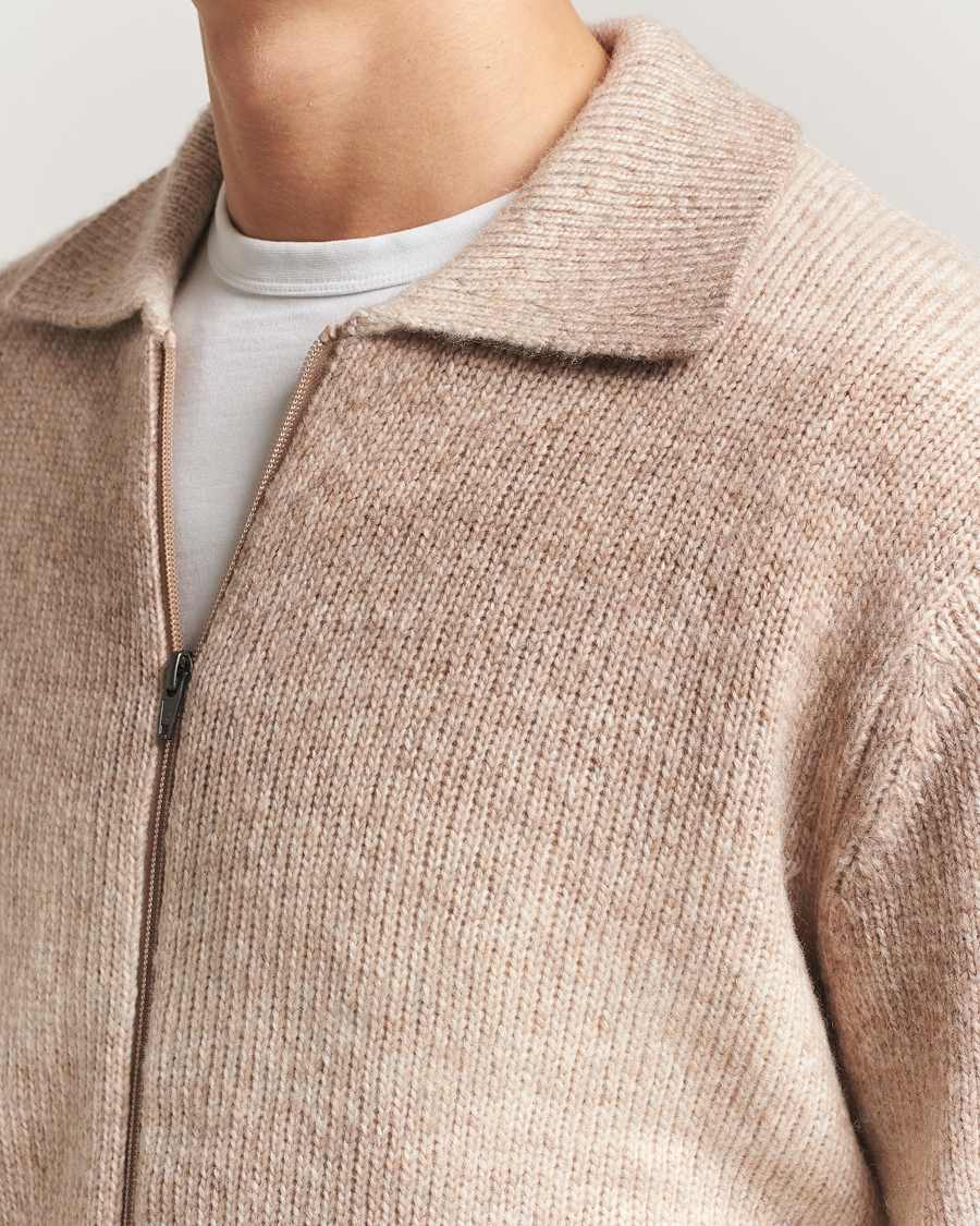 Hombres | Jerséis y prendas de punto | LES DEUX | Gannon Gradient Zipper Cardigan Prairie Sand