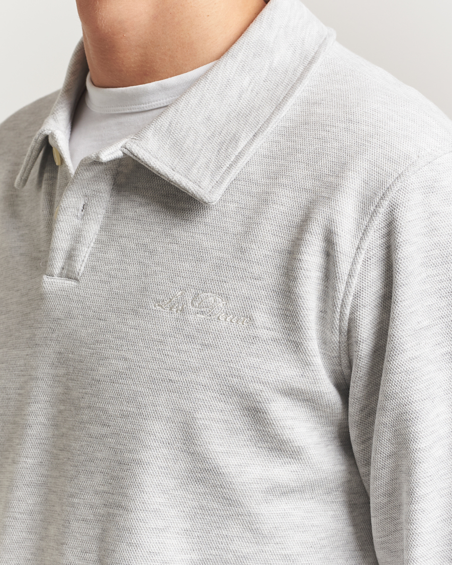 Hombres | Jerséis y prendas de punto | LES DEUX | Ben Polo Pique Sweatshirt Snow Melange