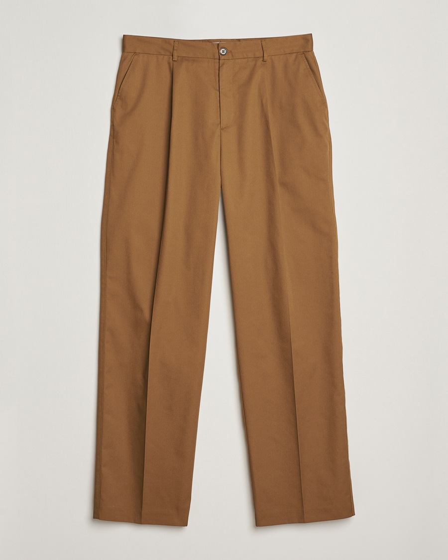 Hombres | Pantalones | LES DEUX | Reece Pleated Heavy Twill Pant Dark Sand