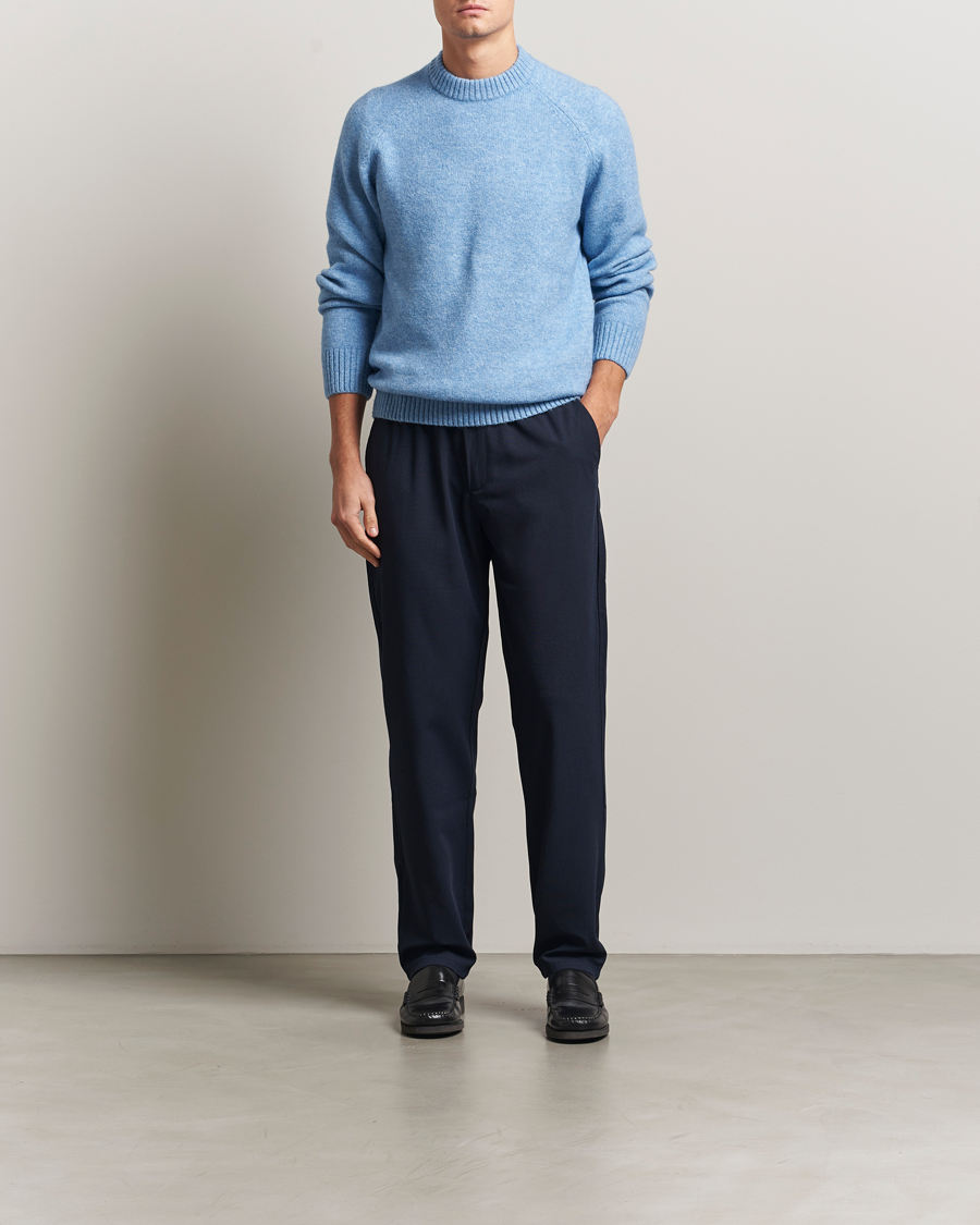 Hombres | Pantalones | LES DEUX | Como Tapered Textured Pants Dark Navy Blue
