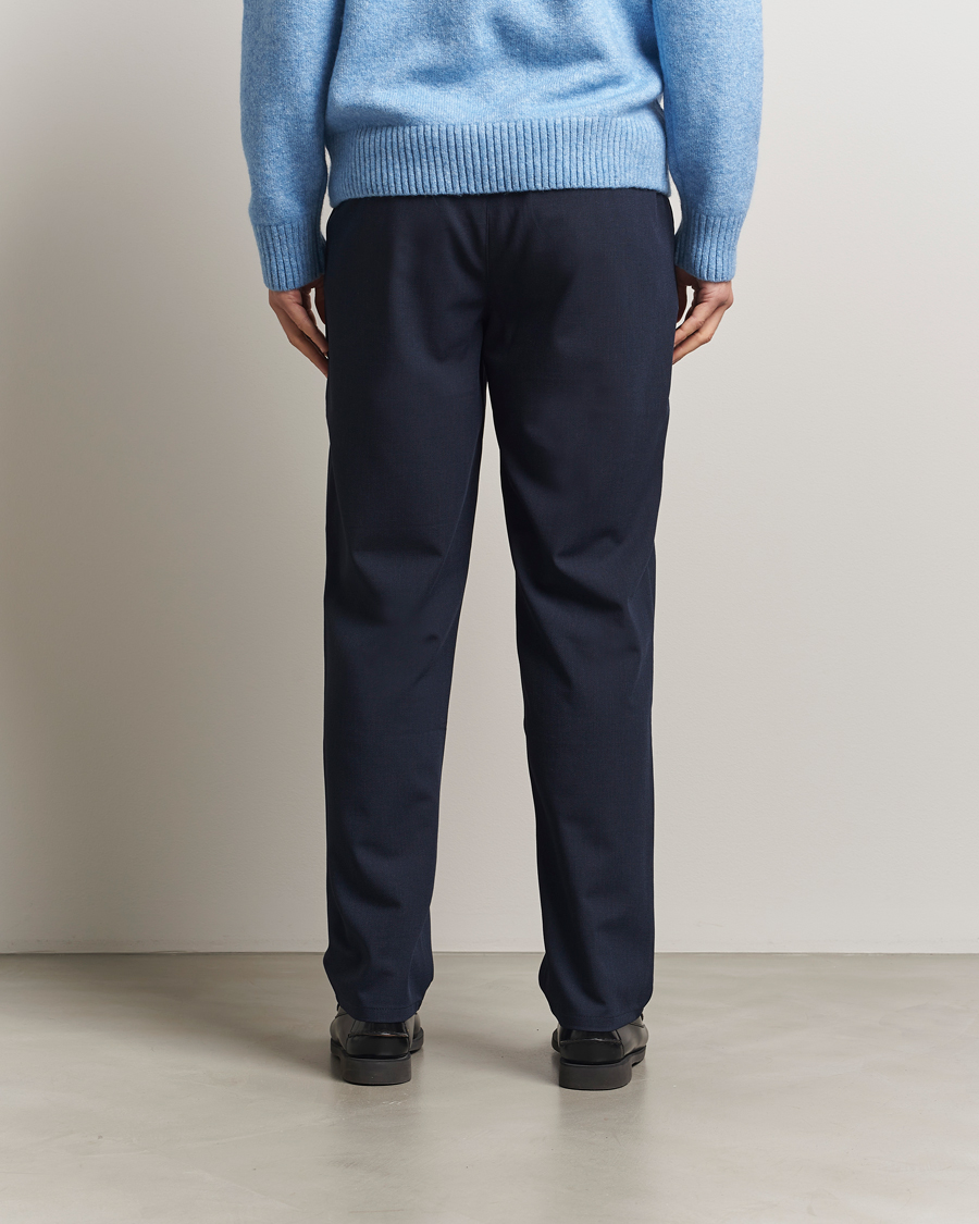 Hombres | Pantalones | LES DEUX | Como Tapered Textured Pants Dark Navy Blue