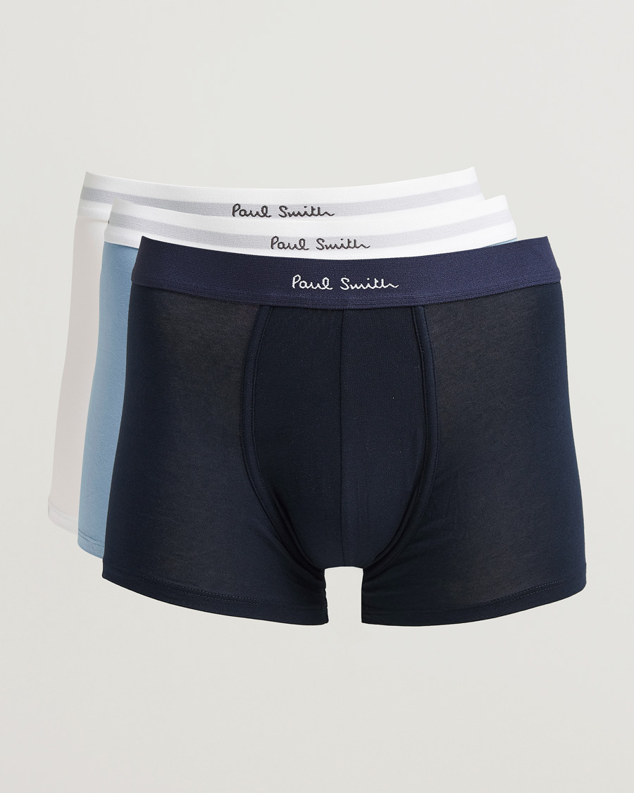 Hombres | Ropa interior y calcetines | Paul Smith | 3-Pack Trunk White/Navy/Light Blue