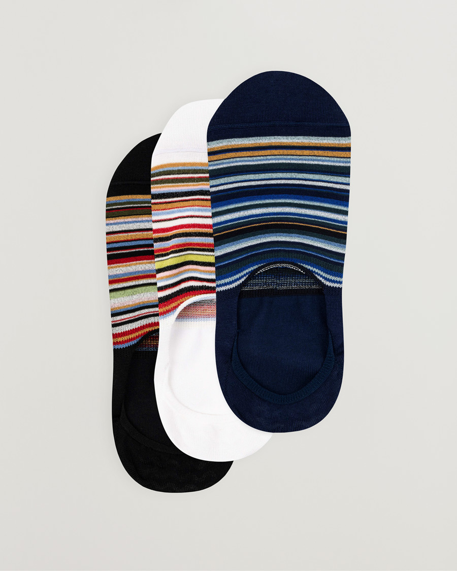 Hombres | Ropa interior y calcetines | Paul Smith | 3-Pack Signature Striped Invisible Socks Multi