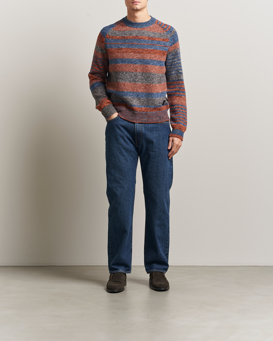 Hombres | Jerséis y prendas de punto | PS Paul Smith | Wool Knitted Striped Sweater Red Multi