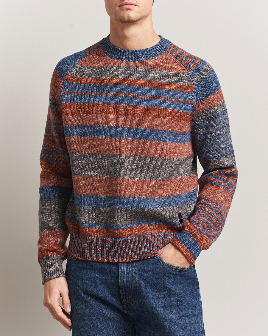 Hombres | Jerséis y prendas de punto | PS Paul Smith | Wool Knitted Striped Sweater Red Multi