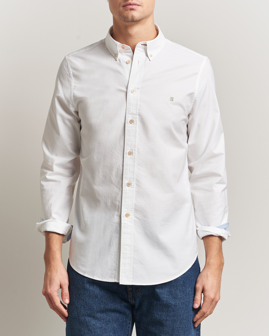 Hombres | Camisas | PS Paul Smith | Tailored Fit Embroidered Oxford Shirt White