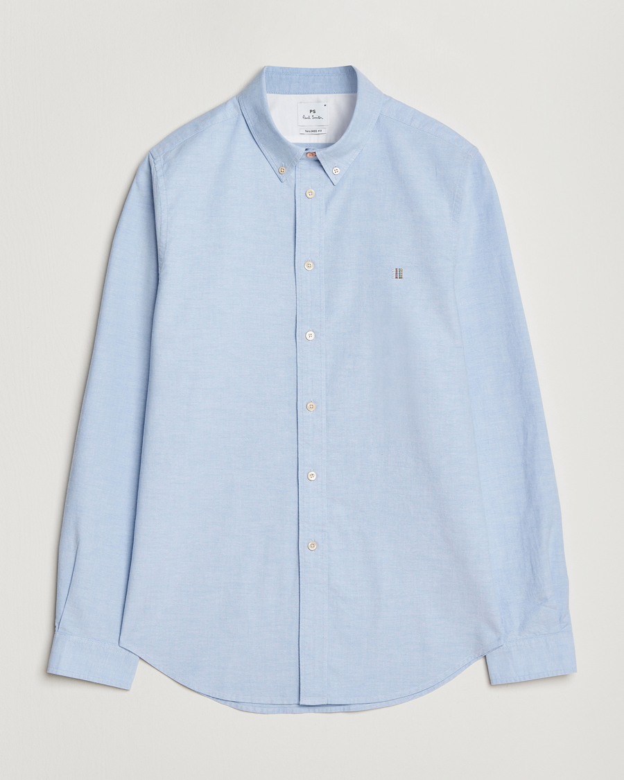 Hombres | Camisas | PS Paul Smith | Tailored Fit Embroidered Oxford Shirt Light Blue