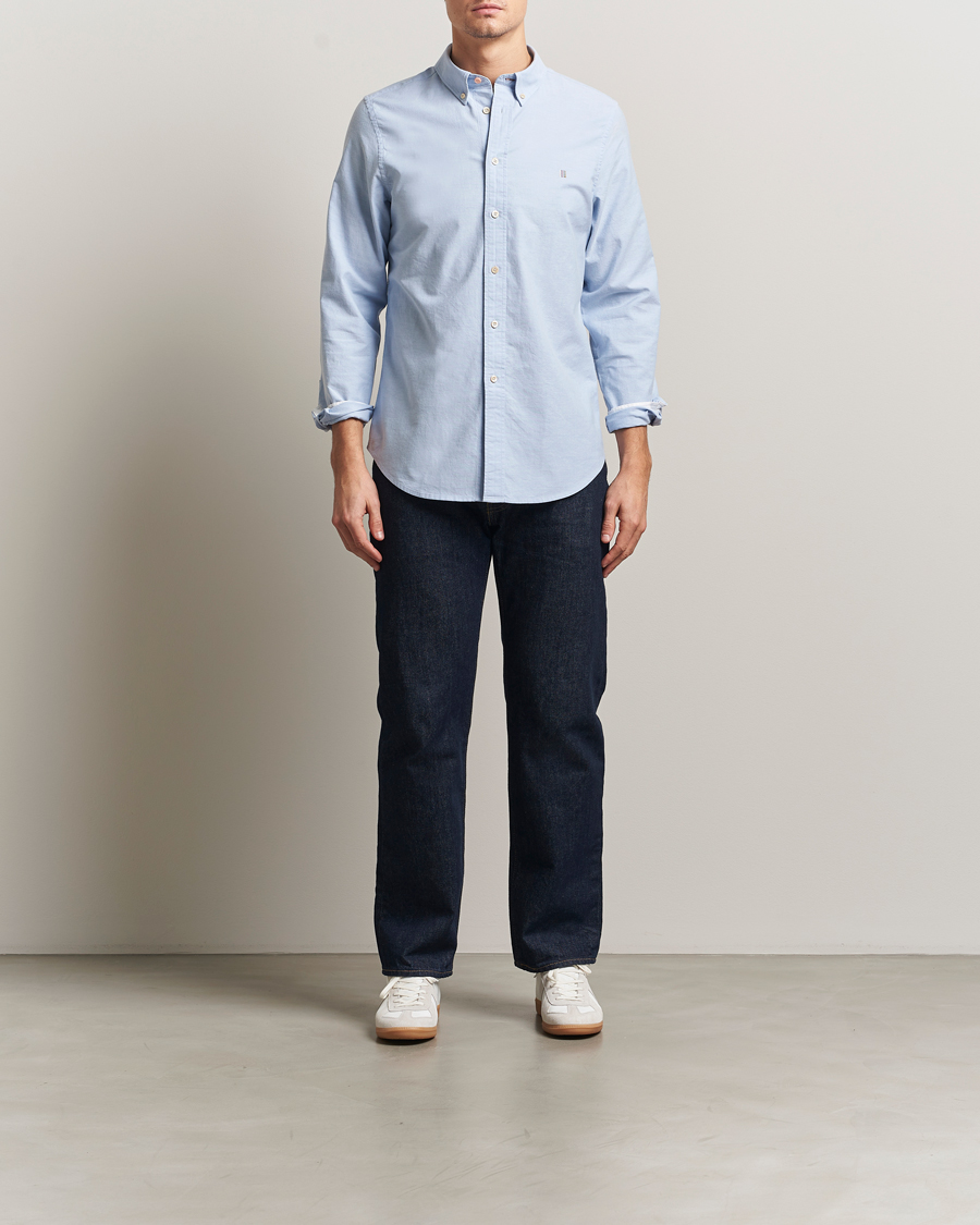 Hombres | Camisas | PS Paul Smith | Tailored Fit Embroidered Oxford Shirt Light Blue